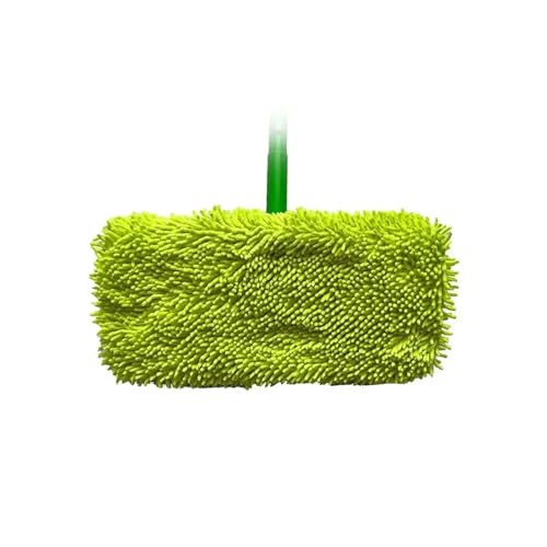 Wischmopp Bezug Wiederverwendbare Mikrofaser-Mopp-Pads, Kompatibel Mit Kehrmopp, Trockenes Kehrtuch, Waschbares Nasswischtuch Zur Bodenreinigung(Chartreuse Chenille,25.4cm) von EXKURPOO