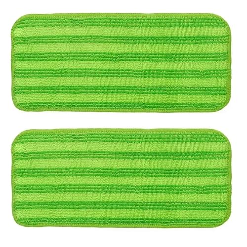 Wischmopp Bezug Wiederverwendbare Mikrofaser-Mopppads, Nass- und Trockenpad, Haushaltsstaubtuch, Reinigungszubehör, 2 Stück(Green) von EXKURPOO