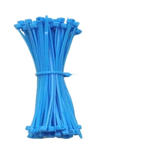 kabelbinder Bunte selbstsichernde Kabelbinder aus Nylon, Kunststoff-Kabelbinder, Drahtbinde-Wickelbänder for das DIY-Kabelmanagement(Blue,4x150mm width3.6mm) von EXKURPOO