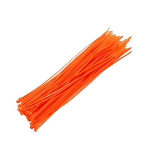 kabelbinder Bunte selbstsichernde Kabelbinder aus Nylon, Kunststoff-Kabelbinder, Drahtbinde-Wickelbänder for das DIY-Kabelmanagement(Orange,4x150mm width3.6mm) von EXKURPOO