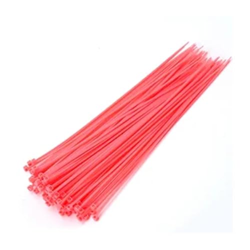 kabelbinder Bunte selbstsichernde Kabelbinder aus Nylon, Kunststoff-Kabelbinder, Drahtbinde-Wickelbänder for das DIY-Kabelmanagement(Pink,4x200mm width3.6mm) von EXKURPOO