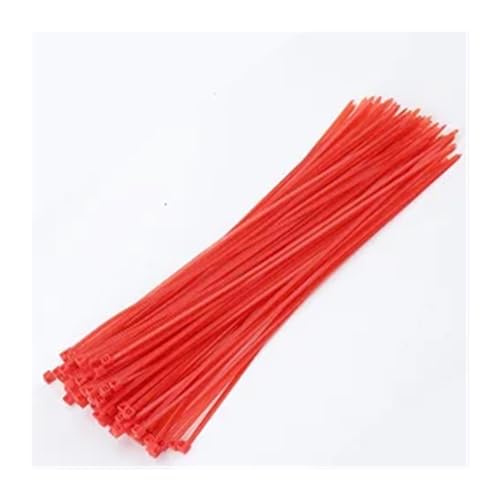 kabelbinder Bunte selbstsichernde Kabelbinder aus Nylon, Kunststoff-Kabelbinder, Drahtbinde-Wickelbänder for das DIY-Kabelmanagement(Red,4x150mm width3.6mm) von EXKURPOO