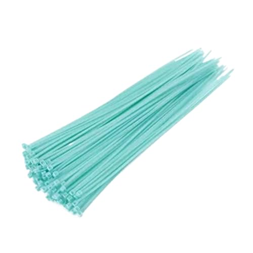 kabelbinder Bunte selbstsichernde Kabelbinder aus Nylon, Kunststoff-Kabelbinder, Drahtbinde-Wickelbänder for das DIY-Kabelmanagement(Sky Blue,4x200mm width3.6mm) von EXKURPOO