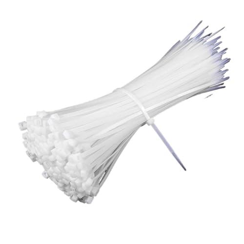 kabelbinder Kabelbinder, selbstsichernd, Nylon, 100 Stück, Kunststoff, farbige, Bündelbinder, weiß(3.5x200(white)100pcs) von EXKURPOO