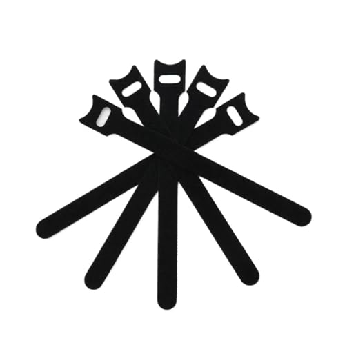 kabelbinder Lösbare Kabelbinder, Draht-Organizer, schwarze Nylon-Klettbänder, Wickel-Reißverschluss, Bündel, Verband, Krawatte, Kunststoffbefestigung(100 pieces,150mm) von EXKURPOO