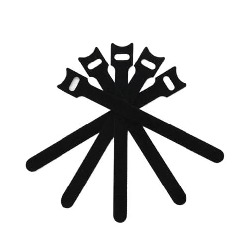 kabelbinder Lösbare Kabelbinder, Draht-Organizer, schwarze Nylon-Klettbänder, Wickel-Reißverschluss, Bündel, Verband, Krawatte, Kunststoffbefestigung(200 pieces,300mm) von EXKURPOO