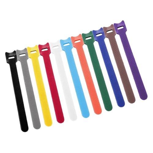 kabelbinder Lösbare Kabelbinder Kunststoff Nylon Hakenschlaufe Wrap Zip Bündel Verschlussbänder Abnehmbarer T-Typ Draht Organizer(Random 5colors,100pcs - 150mm) von EXKURPOO