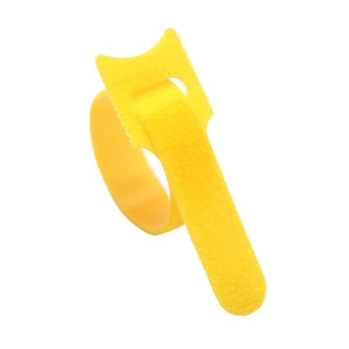 kabelbinder Lösbare Kabelbinder Kunststoffbefestigung Wiederverwendbare Kabelbinderbänder Nylon Wrap Zip Bundle Bandage Tie(Yellow,150mm x 50Pcs) von EXKURPOO