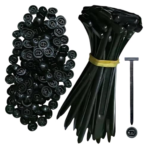 kabelbinder Universal-Kabelbinderschnalle aus Nylon – robuster Kabelbinderhalter mit Stift- und Knopfdesign, Kunststoff-Kabelbinder-Werkzeugverschlüsse(50pcs) von EXKURPOO