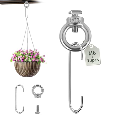 EXLECO 10 X Pflanzenhalter Gewächshaus Klammern Edelstahl M6 Ringmutter mit Hammerkopfschraube Haken Gewächshausclips Ringschrauben klammern für Pflanzen Aufhängevorrichtung Rankhilfe für Gurke Tomate EXLECO 10 X Pflanzenhalter Gewächshaus Klammern Edelstahl M6 Ringmutter mit Hammerkopfschraube Haken Gewächshausclips Ringschrauben klammern für Pflanzen Aufhängevorrichtung Rankhilfe für Gurke Tomate von EXLECO