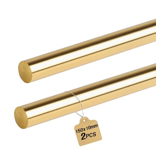 EXLECO 2 Pcs Messingstäbe Ø10MM x 150MM, Metallstäbe Messingstangen Massive Runde Messingstab Metallstab Metallstange Massivem Messing Rundstab Stangen für DIY-Handwerk RC Model und Drehbank Bar Stock EXLECO 2 Pcs Messingstäbe Ø10MM x 150MM, Metallstäbe Messingstangen Massive Runde Messingstab Metallstab Metallstange Massivem Messing Rundstab Stangen für DIY-Handwerk RC Model und Drehbank Bar Stock von EXLECO
