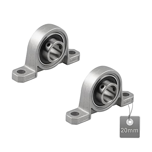EXLECO 2er 20mm Stehlager Set Gehäuselager, Flanschlager, Horizontale Zinklegierung Wellenlager, Lagerbock für Achse Welle Maschine, 3d - Drucker EXLECO 2er 20mm Stehlager Set Gehäuselager, Flanschlager, Horizontale Zinklegierung Wellenlager, Lagerbock für Achse Welle Maschine, 3d - Drucker von EXLECO