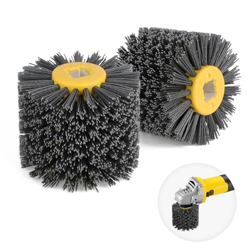 EXLECO 2 Nylonbürsten #120 Körnung Drahtziehrad Pinsel Polierbürste für Satiniermaschine Schwarz Schleifbürste Polierscheibe Bürste Borstenbürste Grit Bürste für 19mm Durchmesser Holz Bürsten Maschine EXLECO 2 Nylonbürsten #120 Körnung Drahtziehrad Pinsel Polierbürste für Satiniermaschine Schwarz Schleifbürste Polierscheibe Bürste Borstenbürste Grit Bürste für 19mm Durchmesser Holz Bürsten Maschine von EXLECO