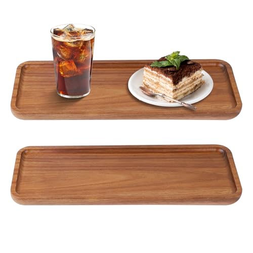 EXLECO 2er 30x12 cm Holztablett Rechteckig Deko Serviertablett Holz Deko Tablett Länglich Dekotablett Akazie Serviertablett Holz Rechteckig Käsebrett Servierplatte Wooden Tray für Käse Dessert Kerzen EXLECO 2er 30x12 cm Holztablett Rechteckig Deko Serviertablett Holz Deko Tablett Länglich Dekotablett Akazie Serviertablett Holz Rechteckig Käsebrett Servierplatte Wooden Tray für Käse Dessert Kerzen von EXLECO
