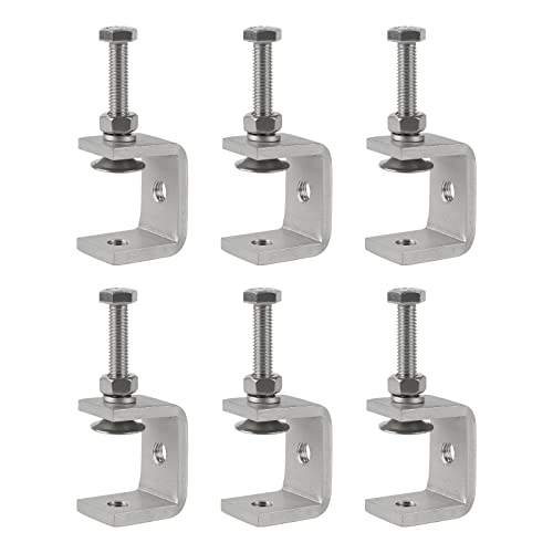 EXLECO 6er C Klemme Edelstahl C Zwingen Schraubklemme 0-25mm Einstellbar Kieferöffnungen Trägerklemme Fixierzange Tischklemme Trägerklammer Befestigungs Klemme für Holzarbeiten Schweißen Tischlerei EXLECO 6er C Klemme Edelstahl C Zwingen Schraubklemme 0-25mm Einstellbar Kieferöffnungen Trägerklemme Fixierzange Tischklemme Trägerklammer Befestigungs Klemme für Holzarbeiten Schweißen Tischlerei von EXLECO