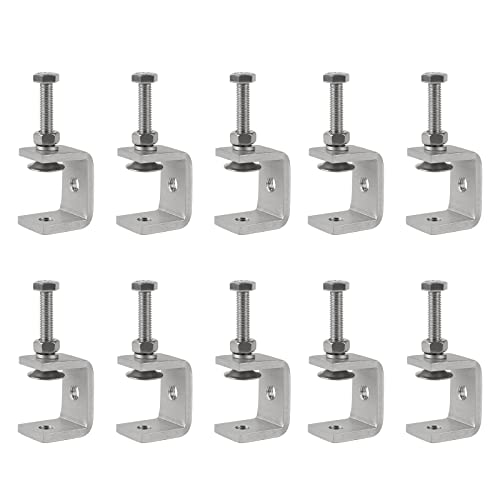 EXLECO 10er C Klemme Edelstahl C Zwingen Schraubklemme Trägerklemme Fixierzange Tischklemme Trägerklammer Befestigungs Klemme für Holzarbeiten Schweißen Tischlerei 0-25mm Einstellbar Kieferöffnungen EXLECO 10er C Klemme Edelstahl C Zwingen Schraubklemme Trägerklemme Fixierzange Tischklemme Trägerklammer Befestigungs Klemme für Holzarbeiten Schweißen Tischlerei 0-25mm Einstellbar Kieferöffnungen von EXLECO