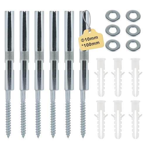 EXLECO 6x Unsichtbar Wandregal Halterung Ø10x100mm Tablarträger Stahl Regalhalter Schweberegal Halterung Versteckte Regalhalterung Schwerlast Schwebende Regalträger mit Unterlegscheiben und Dübel EXLECO 6x Unsichtbar Wandregal Halterung Ø10x100mm Tablarträger Stahl Regalhalter Schweberegal Halterung Versteckte Regalhalterung Schwerlast Schwebende Regalträger mit Unterlegscheiben und Dübel von EXLECO
