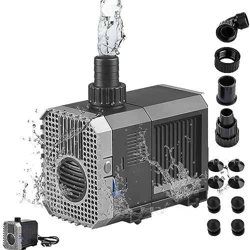 EXLECO Aquarium Aquariumpumpe 3000L/H 55Watt Tauchpumpen Wasserpumpe Fontänepumpe Eco Filterpumpe Teichpumpe Brunnen Pumpe mit 3M Kabel CHJ-3000 von EXLECO