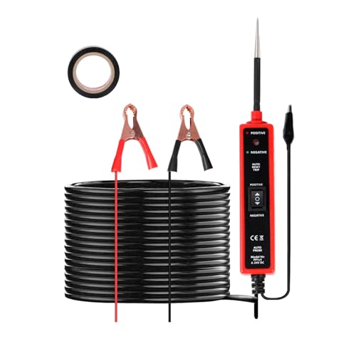 KFZ Stromkreistester 6-24V Power Circuit Tester Auto Prüflampe Durchgangsprüfer KFZ Stromprüfer Spannungsprüfer Polaritätstester DC Power Circuit Probe Tester mit LED Test Light Automotive Isolierband KFZ Stromkreistester 6-24V Power Circuit Tester Auto Prüflampe Durchgangsprüfer KFZ Stromprüfer Spannungsprüfer Polaritätstester DC Power Circuit Probe Tester mit LED Test Light Automotive Isolierband von EXLECO