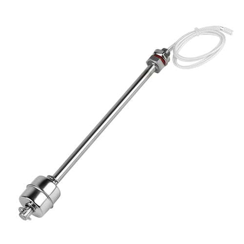 EXLECO Edelstahl Schwimmerschalter 200mm Vertikaler Wasserstandssensor M10 Wasserstandsregler 0~230V Füllstandsregler Füllstandsensor Flüssigkeit Flüssigkeitsstandssensor für Wasserpumpe Pool Teich von EXLECO