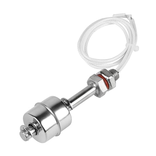 EXLECO Edelstahl Schwimmerschalter 75mm Vertikaler Wasserstandssensor M10 Wasserstandsregler 0~230V Füllstandsregler Füllstandsensor Flüssigkeit Flüssigkeitsstandssensor für Wasserpumpe Pool Teich von EXLECO