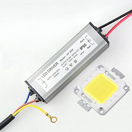 EXMOCIS High Power COB LED Real 10W 20W 30W 50W COB LED + LED Netzteil LED Reflektor Matrix DIY Controller für Landschaftsbeleuchtung Set, weiß EXMOCIS High Power COB LED Real 10W 20W 30W 50W COB LED + LED Netzteil LED Reflektor Matrix DIY Controller für Landschaftsbeleuchtung Set, weiß von EXMOCIS