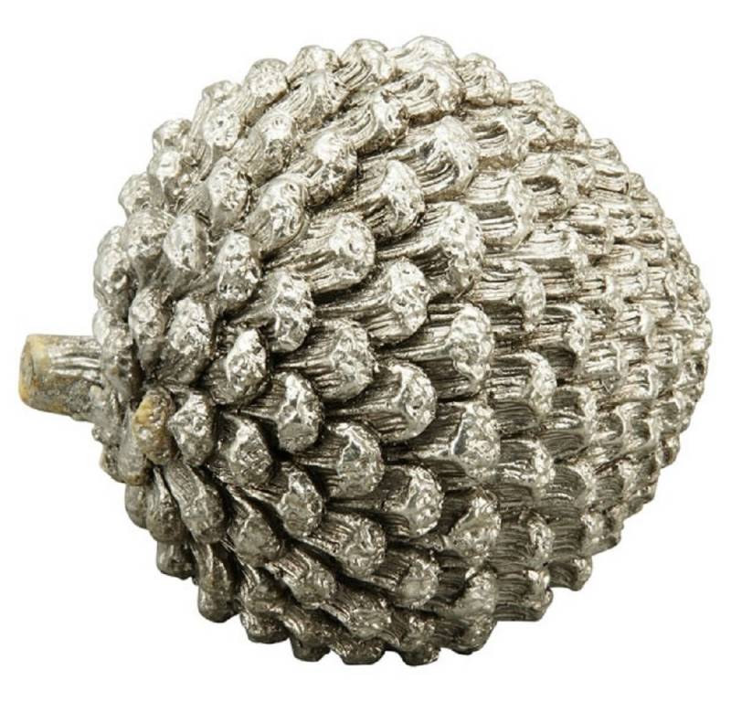 EXNER Dekoobjekt Exner Zapfen ArgenT, silber, Polyresin, Deko, 14x13x13 cm, 252963 von EXNER