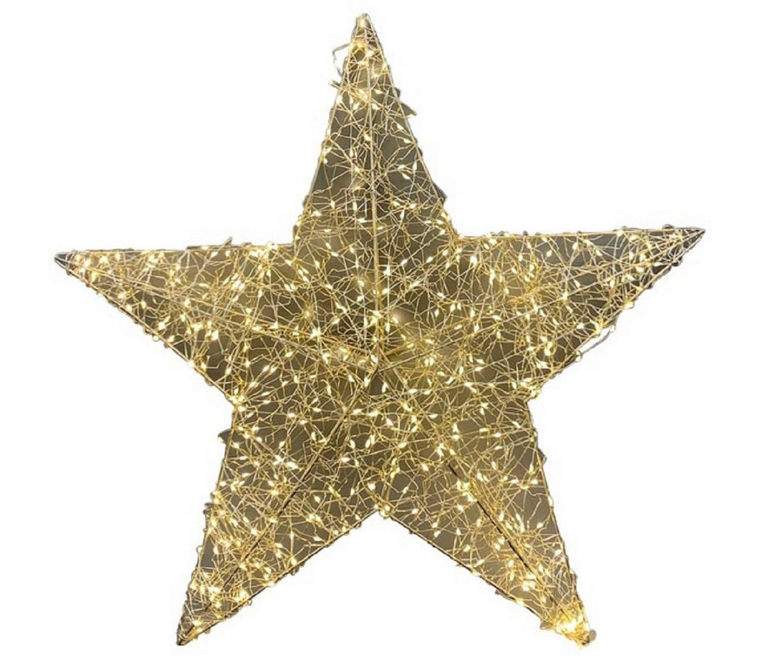 EXNER LED Stern Exner Stern beleuchtet Lumière, gold, Metall, 60x11x60 cm+480L, 258184 von EXNER
