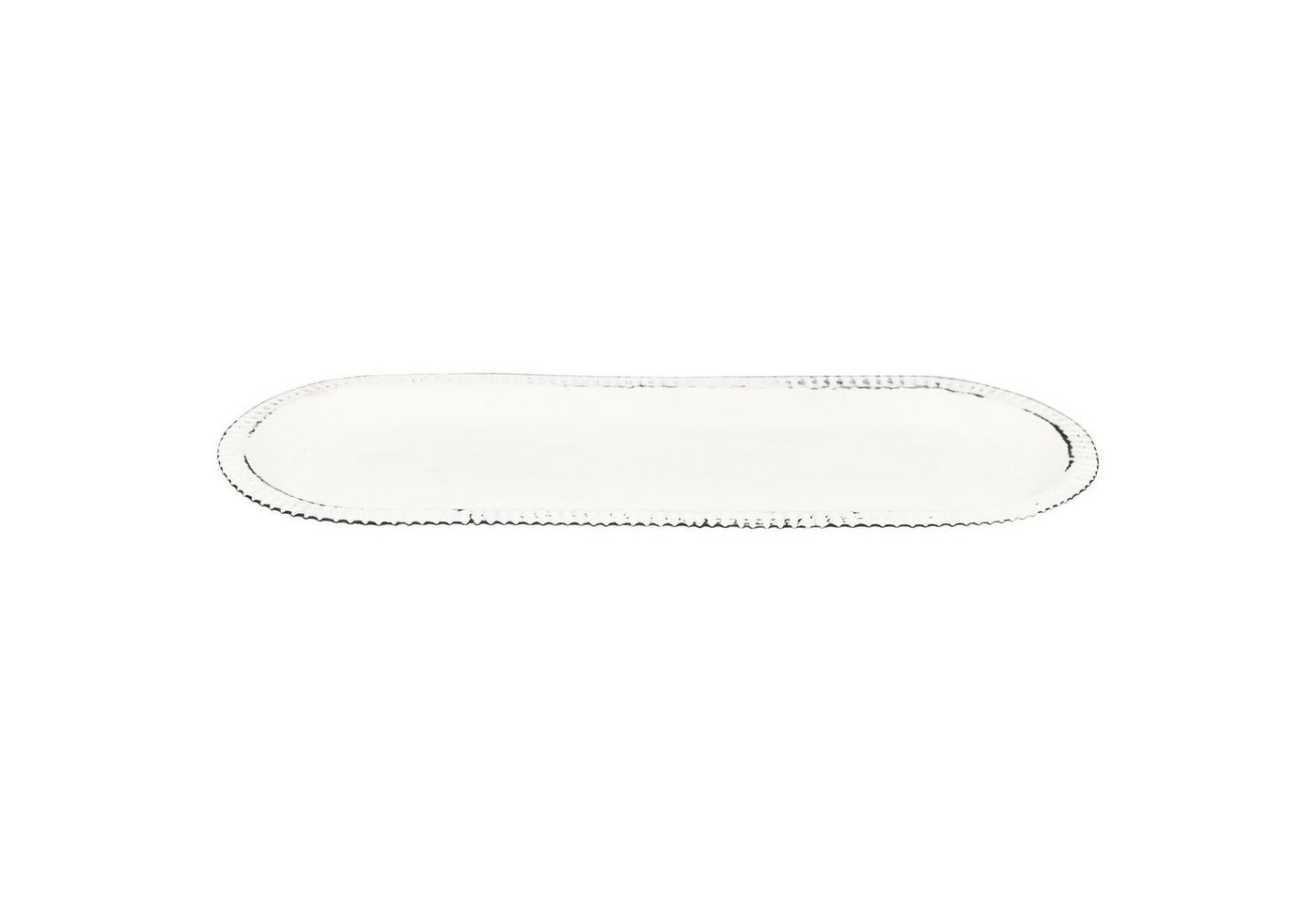 Exner GmbH Garten- & Wohnaccessoires Dekotablett Tablett ClairBlanc - weiß - Metall - 43x17x2 cm von Exner GmbH Garten- & Wohnaccessoires