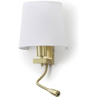 EXO - Wandleuchte Lesertilt Firenze 2x An-Aus E27 60w+Led Smd 3w 240lm Cri80 3000k Mattgold von EXO