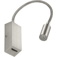 Wandleuchte Lesertilt Leiden Led Smd 3w 240lm Cri80 3000k 35º Satin-Nickel von EXO