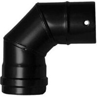 Ofenbogen 80mm schwarz verglast 90º 1,2mm Pellet von EXOJO