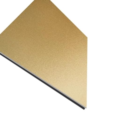1 Stück 1,0 mm dickes, 100 x 100 mm großes, farbig eloxiertes Aluminiumblech for die Gravur mit CO2-/Fasermaschinen – for Heimwerkerprojekte und Beschilderungen(Golden Yellow) von EXOTUF