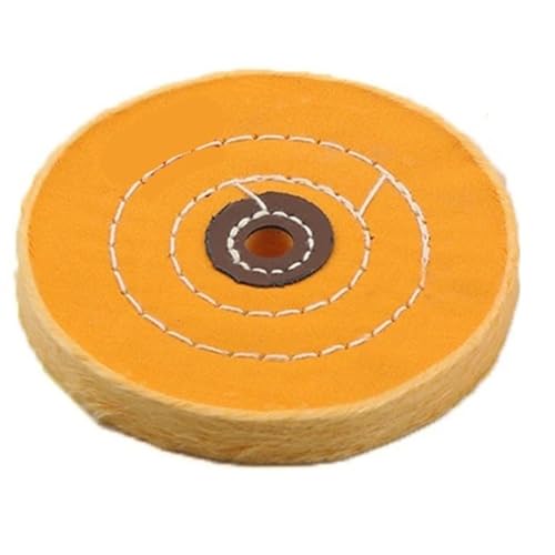 1 Stück Baumwoll-Polierscheibe for Polieren von Autos – 2 bis 8 Zoll Flusentuchscheibe for Fein- und Grobpolieren(Yellow,7 inch) von EXOTUF