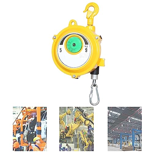 1 Stück einziehbarer Federzug mit 1,5 m Drahtseil und Haken | Einstellbarer Werkzeugausgleicher for Werkstatt und Automobil(5-9kg) von EXOTUF