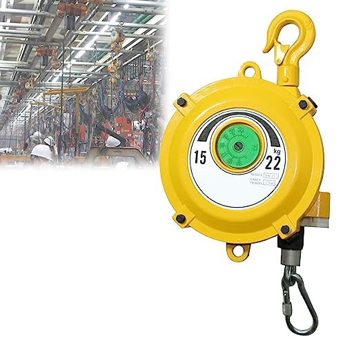 1 Stück einziehbarer Federzug mit 1,5 m Drahtseil und Haken – for Werkstatt, Fließband und Automobilausrüstung(15-22kg) von EXOTUF
