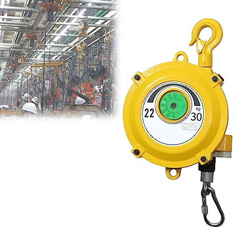 1 Stück einziehbarer Federzug mit 1,5 m Drahtseil und Haken – for Werkstatt, Fließband und Automobilausrüstung(22-30kg) von EXOTUF