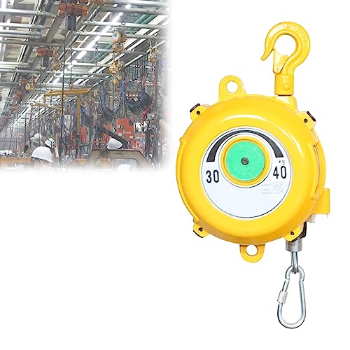 1 Stück einziehbarer Federzug mit 1,5 m Drahtseil und Haken – for Werkstatt, Fließband und Automobilausrüstung(30-40kg) von EXOTUF