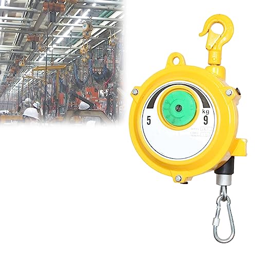 1 Stück einziehbarer Federzug mit 1,5 m Drahtseil und Haken – for Werkstatt, Fließband und Automobilausrüstung(5-9kg) von EXOTUF