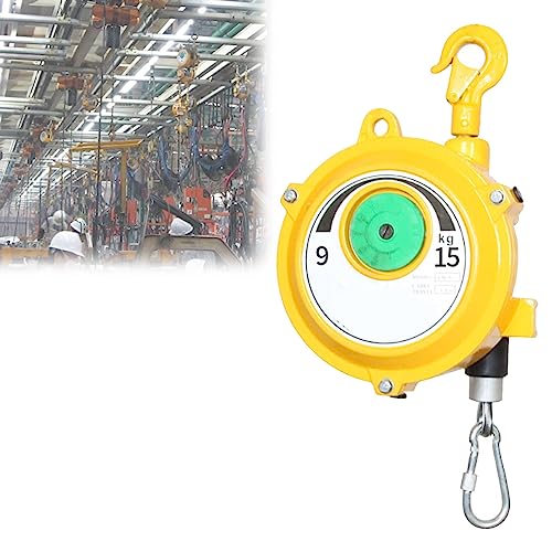 1 Stück einziehbarer Federzug mit 1,5 m Drahtseil und Haken – for Werkstatt, Fließband und Automobilausrüstung(9-15kg) von EXOTUF