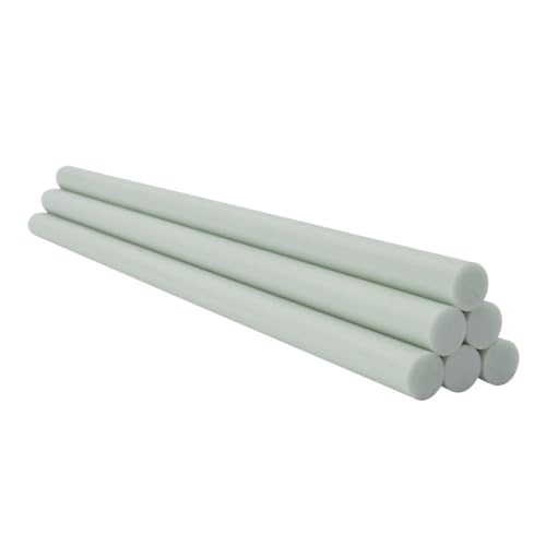 10 weiße Fiberglasstäbe – 50 cm Länge, 0,8–2,5 mm Massive Glasfaser-Pflanzenstützstange for Heimwerkerprojekte, BAU(2.0x500mm) von EXOTUF