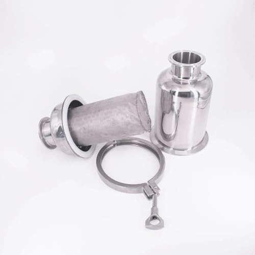 25 mm Tri-Clamp Inline-Filtersieb – Edelstahl SUS 304, 245 mm Länge, 1 Stück for Bier-, Milch- und Lebensmittelanwendungen(500 Mesh) von EXOTUF
