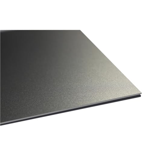 3 Stück doppelt eloxierte, sandgestrahlte Aluminiumplatten for DIY-Gravuren – Farbige Perlenstrahl-Tags(Grey,1.0x200x200mm) von EXOTUF