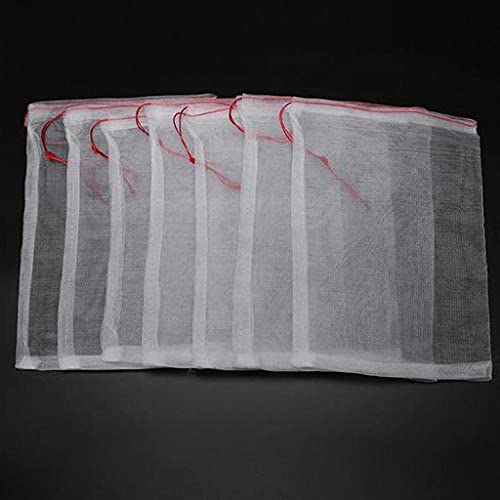 EXOTUF 10 Stück Obstschutzbeutel for den Garten – strapazierfähige Nylon-Netzbeutel for Schutz vor Vögeln for Gemüse und Obst(30x20cm) von EXOTUF