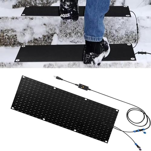 Schneeschmelzmatten for den Außenbereich for Treppen und Gehwege – 1,8 m langes Netzkabel, wasserdicht, effiziente Lösung for Schmelzen von EIS und Schnee(30x60cmx1Pcs) von EXOTUF