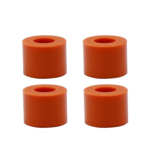 Silikon-Betthalterungen for 3D-Drucker – Ersatzteile for Nivelliersäulen in Schwarz/Orange (12–26 mm) – 4 Stück Abstandshalter for Heizbetten(Orange,26mm) von EXOTUF