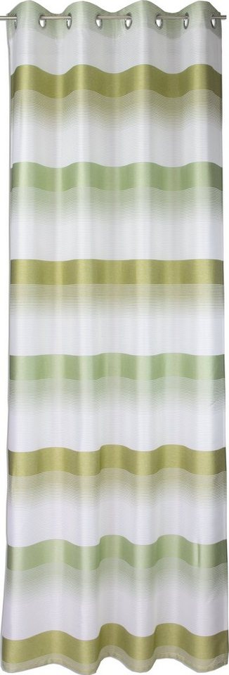 EXPERIENCE Vorhang Ösenschal Seitenschal Vorhang 2421 140x245 cm Gestreift Weiß Grün Blau Grau Rot (1 St), Ösen, halbtransparent, Webstreifen, mit 8 Ösen von EXPERIENCE