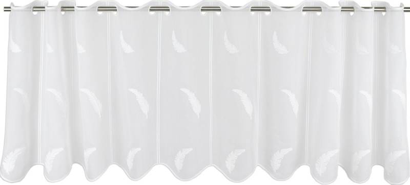 EXPERIENCE Scheibengardine Scheibengardine Bistrogardine Fine 30 45 60 cm Höhe x 160 cm Breite (1 St), Durchzuglöcher, halbtransparent, 3-D Stickerei von EXPERIENCE