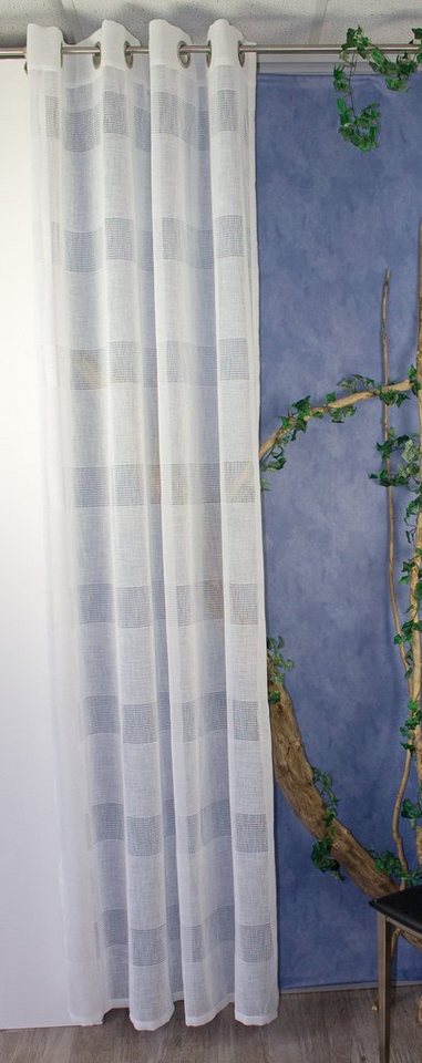 Vorhang Ösenschal Seitenschal Vorhang Linen" 140x245 cm Weiß Natur Beige Braun Leinen Ösenvorhang, EXPERIENCE, Ösen (1 St), halbtransparent, Leinen, mit 8 Ösen" von EXPERIENCE