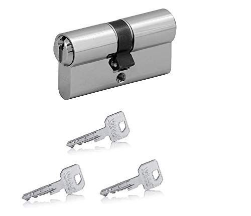 WILKA Carat S1 Doppelzylinder Länge 30/35 mm mit 3 Schlüssel, inkl. Not- und Gefahrenfunktion, Anbohrhemmung III von EXPERT-Security